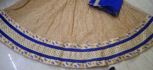 Blue golden Sequin Lehenga Set