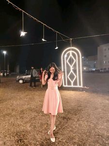 Chic Pink A-Line Dress
