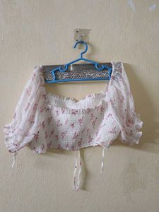 Floral Smocked Off-Shoulder Top