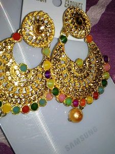 Designer Multicolor Jhumka Earrings