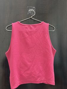 Pink Sleeveless Twist-Front Top