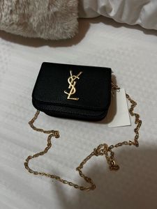 YSL Black Leather Chain Bag