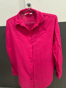 Vibrant Pink Button-Down Shirt