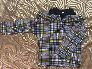 Chic Plaid Chain Print Shirt