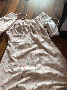 Floral Puff Sleeve Mini Dress