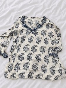 Boho Floral Print Tunic Kurta