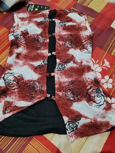 Cute Girl Rose Print top