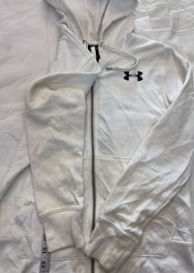 Under Armour White Zip Hoodie