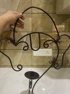 Vintage Wrought Iron Candle Sconce