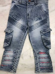 Grey Denim Jeans For 6- 9 Month Baby Girl