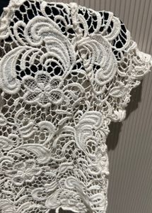White Lace Cropped Top