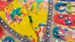 Beautiful Dupatta With Heavy Mirror&amp;Shimmer Work