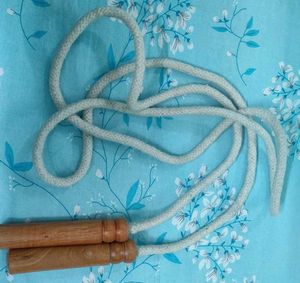 Jump Rope with Wooden Handles for Kids