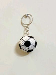 Handmade Crochet Basketball Keychain