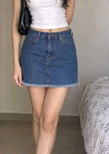 Classic Blue Denim Mini Skirt