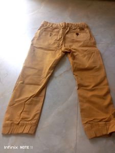 New 5-6 Years Boy's Tan Chino &amp; Red Sweatshirt