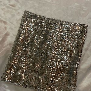 Sparkling Sequin Strapless Top