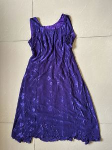 Elegant Purple Floral Dress