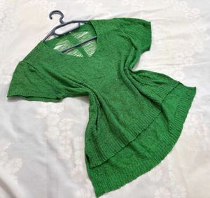 🎁Y2k Green Distressed Top J