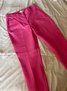 Vibrant Pink High-Waisted Trousers