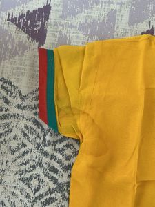 Yellow Kurta with Bicycle Print