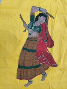Vibrant Yellow Ethnic kurta with Beautiful patch w