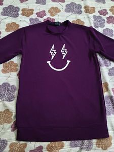 Purple Smiley Lightning Sweatshirt