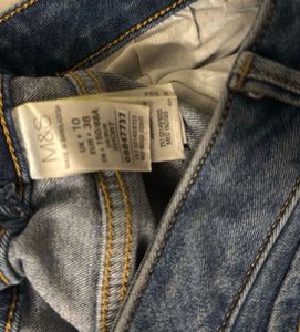 M&amp;S High-Waist Blue Wash Denim Jeans