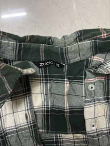 Plaid Button-Up Shirt