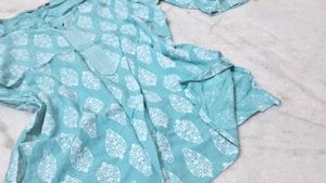 Beautiful Teal Printed Kurta