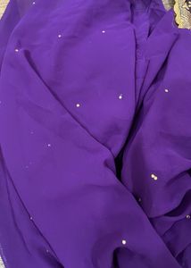 Beautiful Purple Embellished Saree
