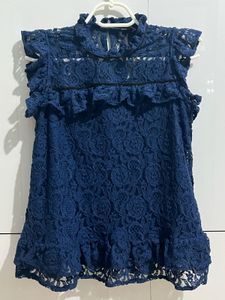 Lace Top With Ruffles