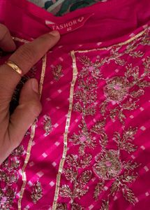 Beautiful Pink Bandhani leheriya Kurta