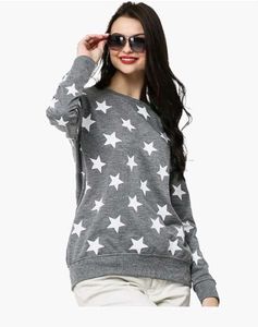 Grey Star Print Sweatshirt