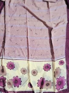 Flower Print Dupptta Plain Border In Cheap Price