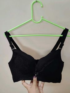 Elegant Black Lace Padded Bra