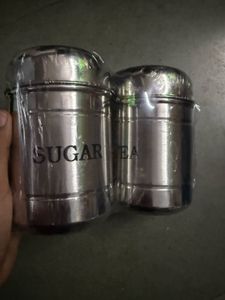 Stainless Steel Sugar &amp; Tea Container Set