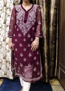 Elegant Embroidered chikankari Kurta