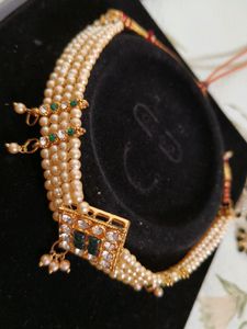Pearl Choker Necklace &amp; Earrings Combo