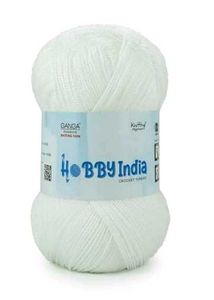 Hobby India Crochet Thread White