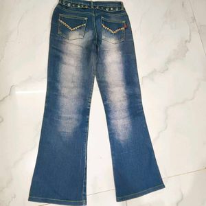 Women's (Low waist) Flared Jeans with Embellis