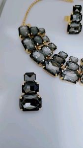 Grey Korean necklace Set