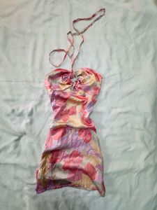 Floral Halter Mini Dress
