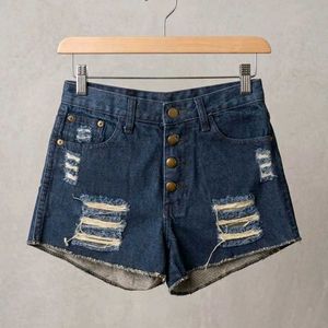 Distressed Denim Shorts