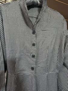 Classic Checkered Button-Up Dress