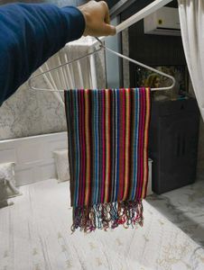 Colorful Striped Scarf with Tassels