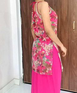 Brand New Heavy Rose Pink Sharara Set