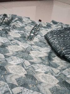 Elegant Printed Kurta Set with Dupatta