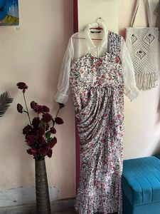 Floral Print Ethnic Gown