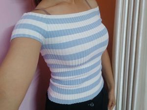 Striped Off-Shoulder Top
